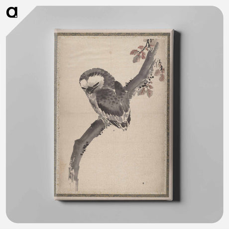 アートパネル-Katsushika Hokusai's owl - 葛飾 北斎 Canvas.