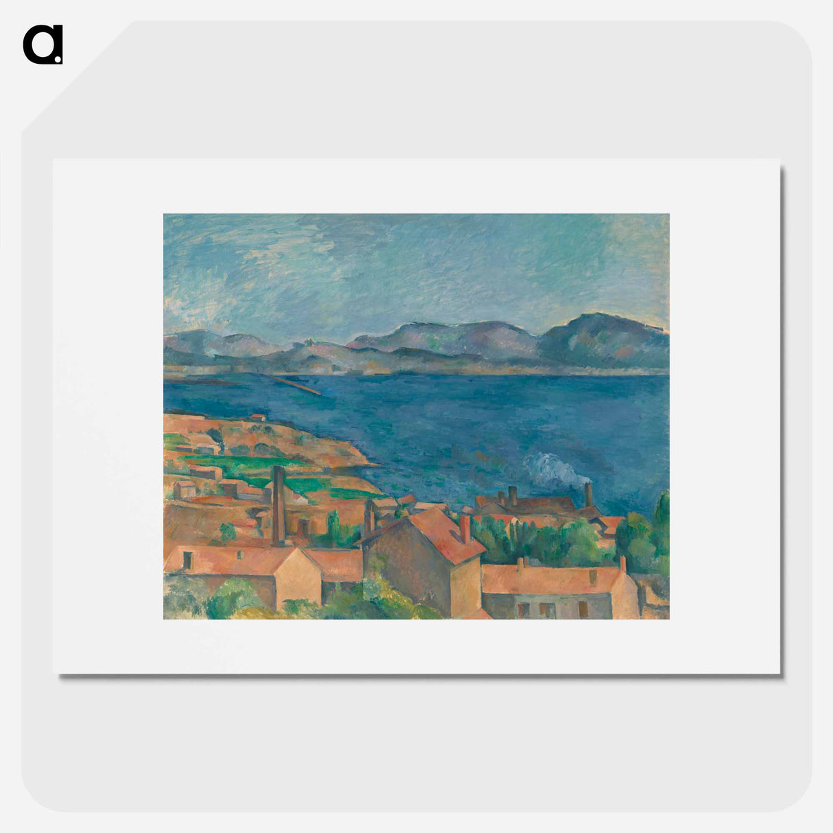 The Bay of Marseille, Seen from L'Estaque - Paul Cezanne Poster.