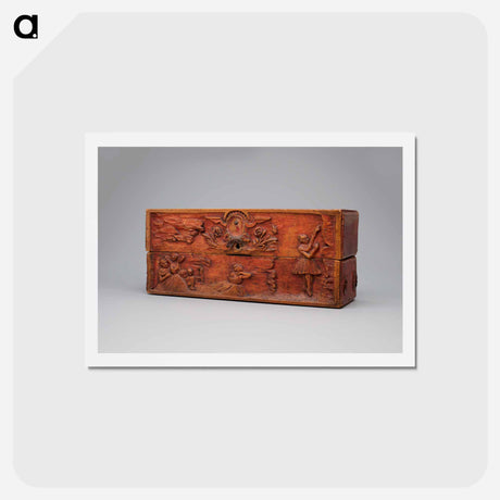 アートポストカード-Decorated Wooden Box - ポール ゴーギャン Postcard.