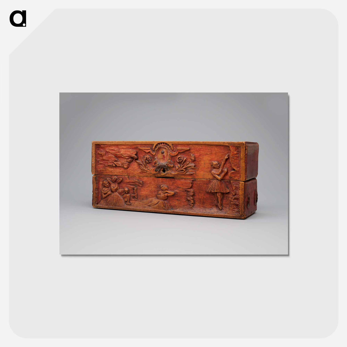アートポストカード-Decorated Wooden Box - ポール ゴーギャン Postcard.