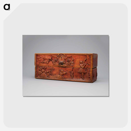 アートポストカード-Decorated Wooden Box - ポール ゴーギャン Postcard.