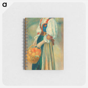 アートメモ帳-Girl with a Basket of Oranges - ピエール オーギュスト ルノワール Memo.