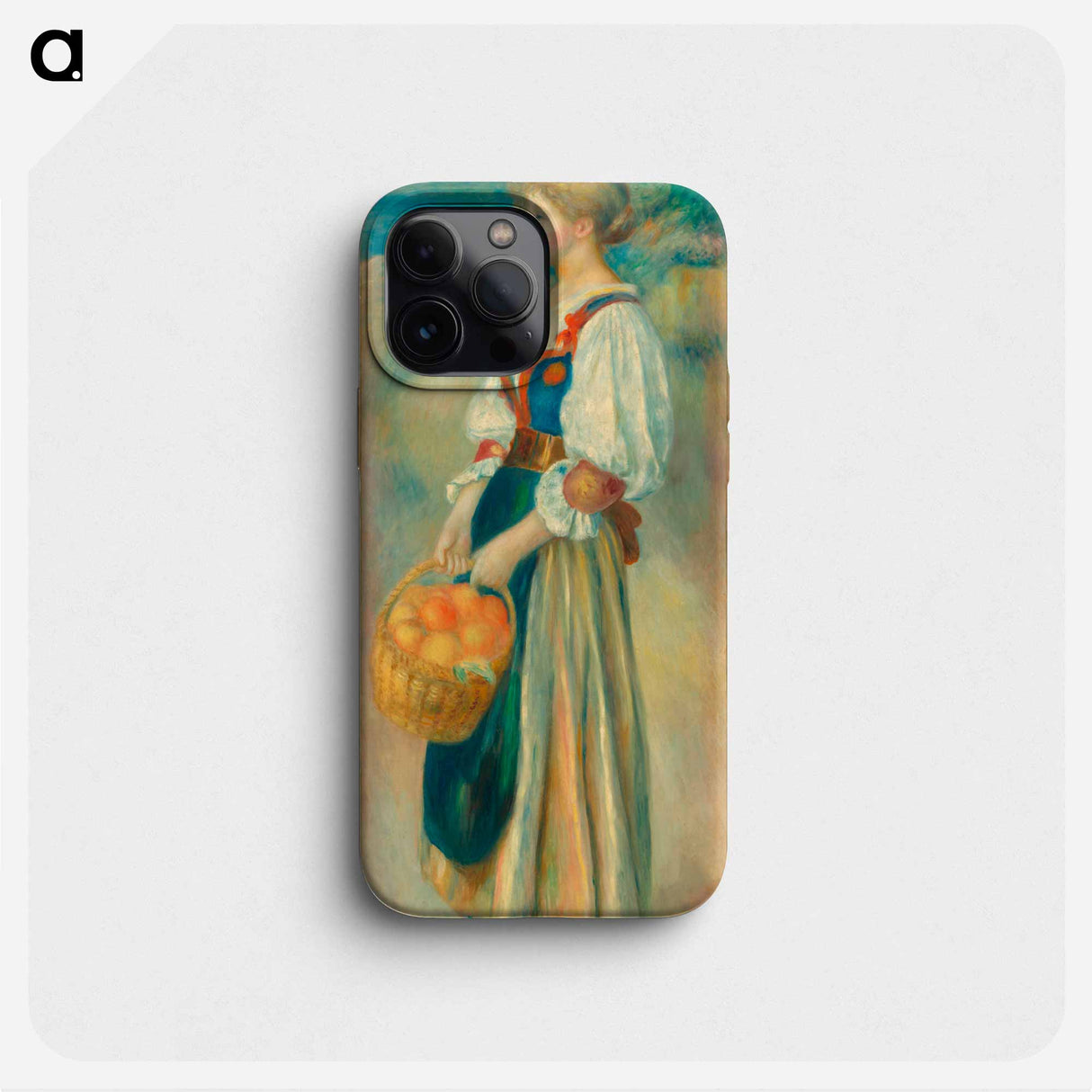 Girl with a Basket of Oranges - ピエール オーギュスト ルノワール Phone Case.