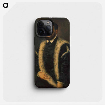 Portrait of a man with ermine coat - ティツィアーノ ヴェチェッリオ Phone Case.