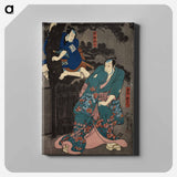 アートパネル-Japanese actors - one standing, one in tree - 歌川 国芳 Canvas.