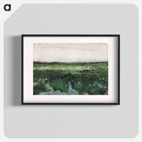 アートポスター-Landscape with Wheelbarrow - フィンセント ファン ゴッホ Poster.