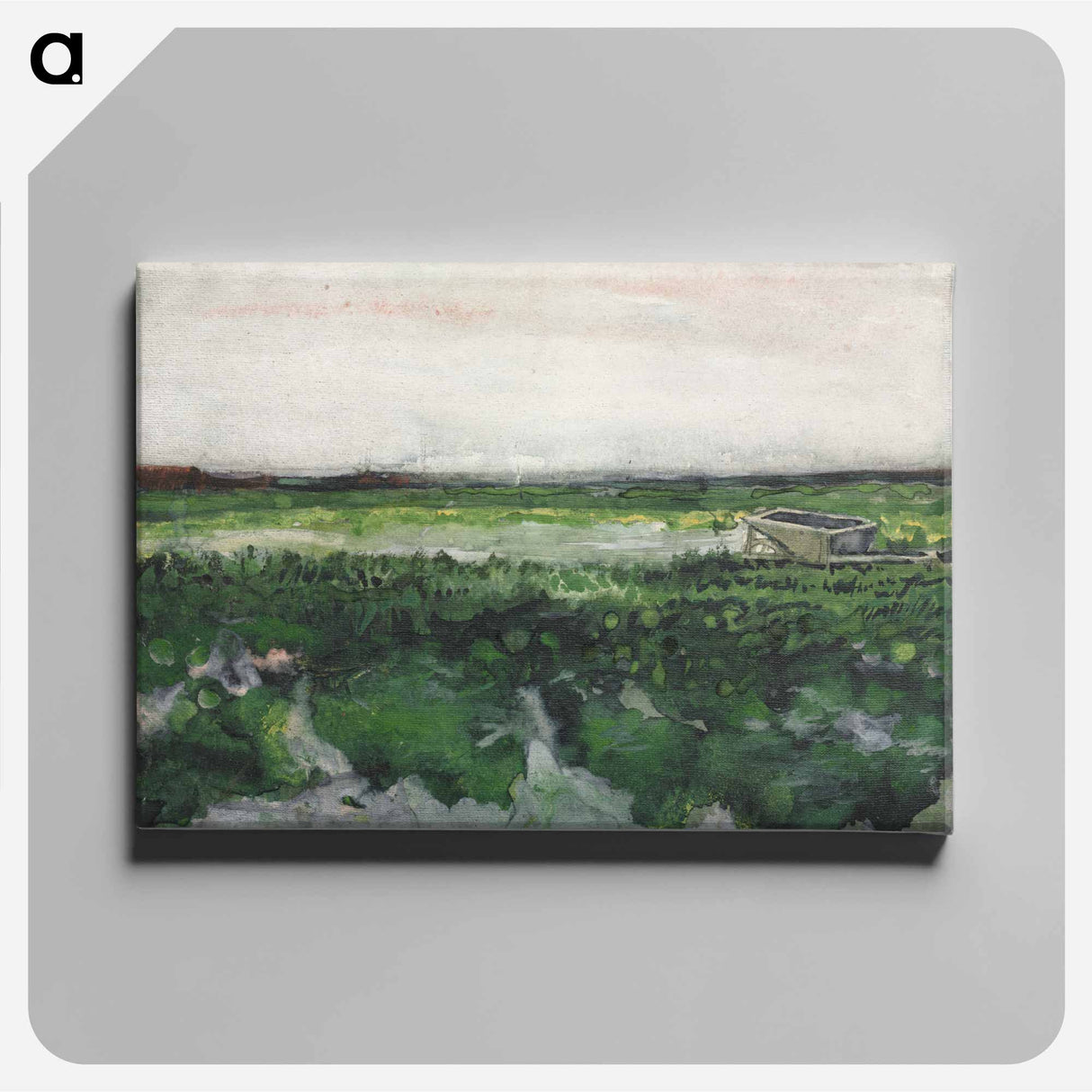 Landscape with Wheelbarrow - フィンセント ファン ゴッホ Canvas.