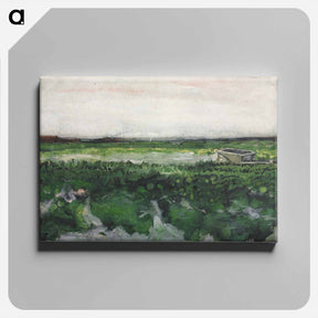 アートパネル-Landscape with Wheelbarrow - フィンセント ファン ゴッホ Canvas.