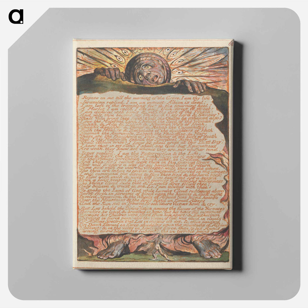 アートパネル-Jerusalem, Plate 62 - ウィリアム ブレイク Canvas.