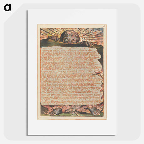 アートポスター-Jerusalem, Plate 62 - ウィリアム ブレイク Poster.