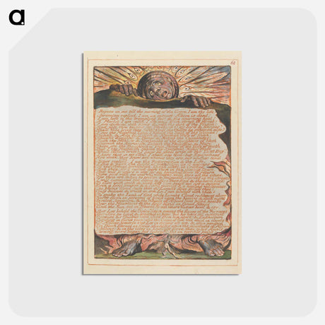 アートポストカード-Jerusalem, Plate 62 - ウィリアム ブレイク Postcard.