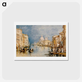 アートポストカード-The Grand Canal, Venice, with Gondolas and Figures in the Foreground - ウィリアム ターナー Postcard.