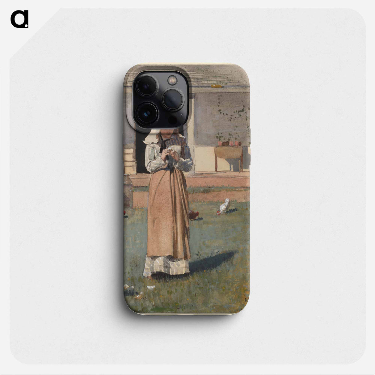 A Sick Chicken - Winslow Homer Phone Case.