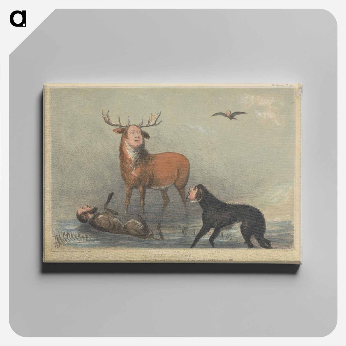 アートパネル-Stag at Bay
 - イェール大学アートギャラリー Canvas.