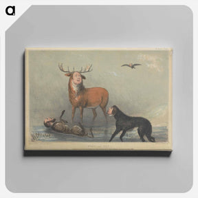 アートパネル-Stag at Bay
 - イェール大学アートギャラリー Canvas.