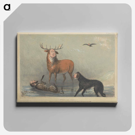 アートパネル-Stag at Bay
 - イェール大学アートギャラリー Canvas.