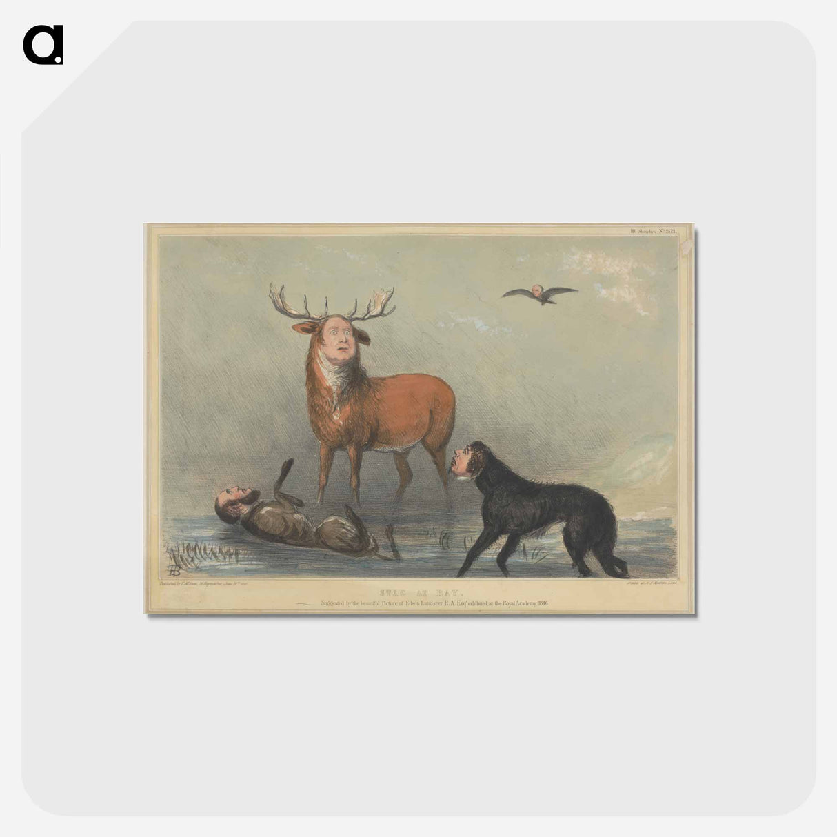アートポストカード-Stag at Bay
 - イェール大学アートギャラリー Postcard.