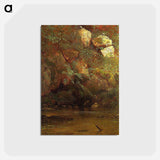 Ferns and Rocks on an Embankment - アルバート ビアスタット Postcard.