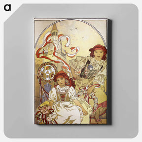 アートパネル-The Provincial Exhibition in Ivanchidze - アルフォンス ミュシャ Canvas.