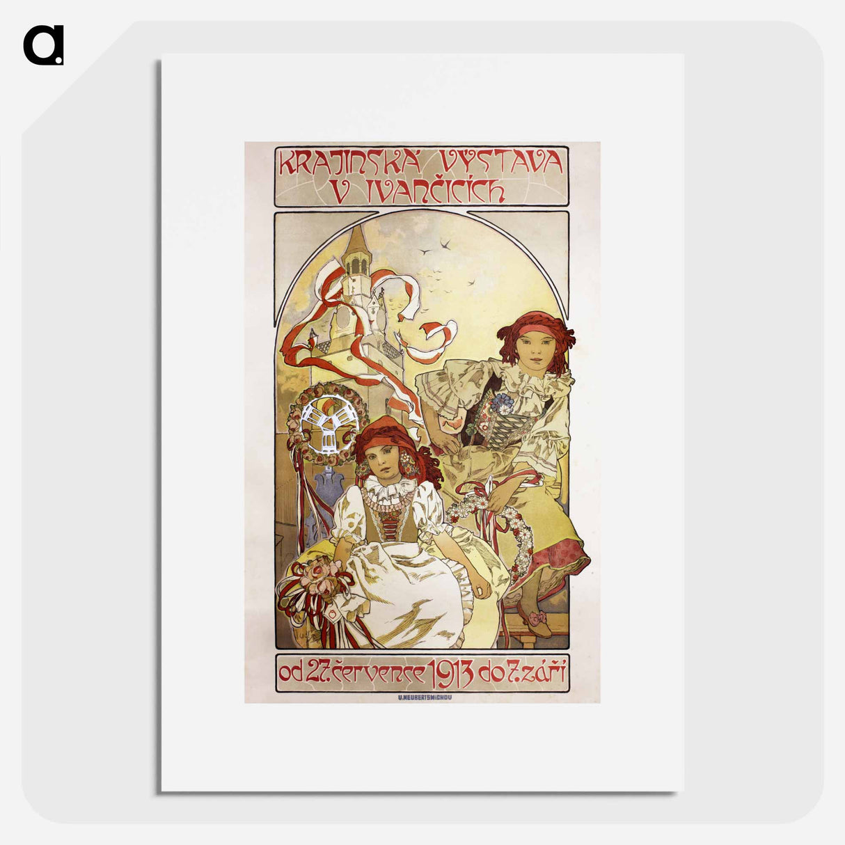 The Provincial Exhibition in Ivanchidze - Alfons Mucha Poster.