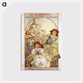 アートポストカード-The Provincial Exhibition in Ivanchidze - アルフォンス ミュシャ Postcard.