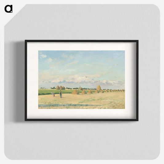 Landscape, Ile-de-France by Camille Pissarro Poster.
