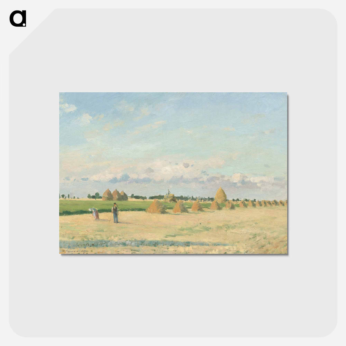アートポストカード-Landscape, Ile-de-France - カミーユ ピサロ Postcard.