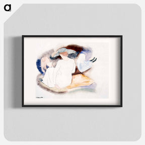 アートポスター-Woman with Hat and 2 Figures - チャールズ デムス Poster.