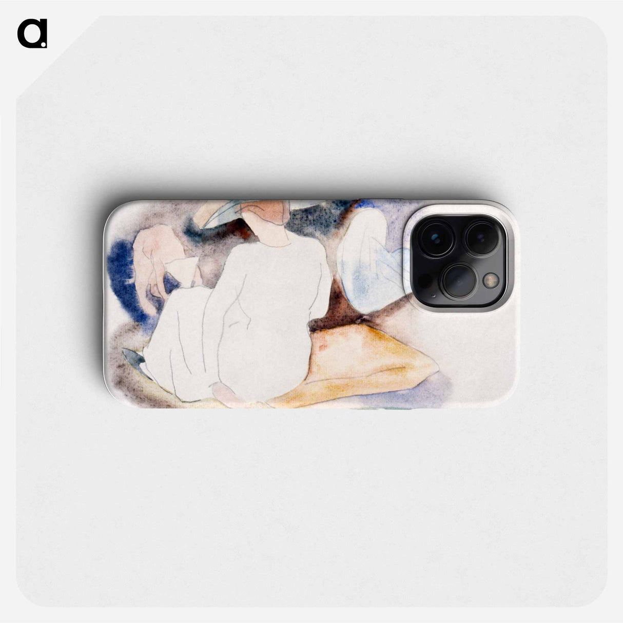 Woman with Hat and 2 Figures - チャールズ デムス Phone Case.