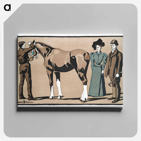 アートパネル-People and horse - エドワード ペンフィールド Canvas.