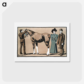 アートポストカード-People and horse - エドワード ペンフィールド Postcard.