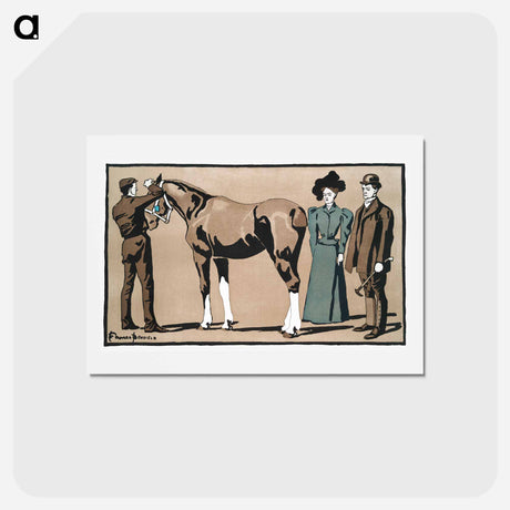 アートポストカード-People and horse - エドワード ペンフィールド Postcard.