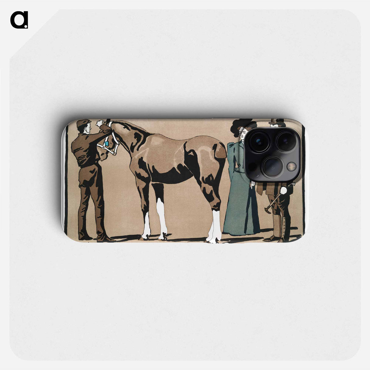 People and horse - Edward Penfield Phone Case.