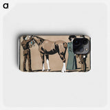 People and horse - Edward Penfield Phone Case.