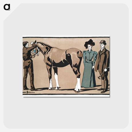 アートポストカード-People and horse - エドワード ペンフィールド Postcard.