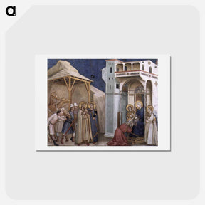 アートポストカード-The Adoration of the Magi - ジョット ディ ボンドーネ Postcard.