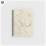 Two Studies for a Crouching Woman - グスタフ クリムト Memo.