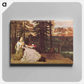 アートパネル-Woman of Frankfurt - ギュスターヴ クールベ Canvas.