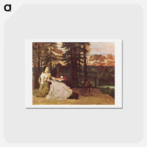 アートポストカード-Woman of Frankfurt - ギュスターヴ クールベ Postcard.