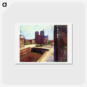 アートポストカード-Notre Dame with Violet Walls - アンリ マティス Postcard.