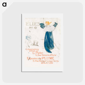 アートポストカード-Elles: Frontispiece - アンリ ド トゥールーズ ロートレック Postcard.