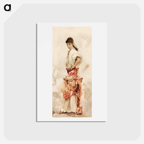 アートポストカード-Girl in Spanish Costume - ジョン シンガー サージェント Postcard.