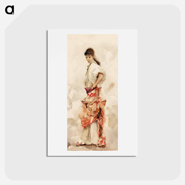 アートポストカード-Girl in Spanish Costume - ジョン シンガー サージェント Postcard.