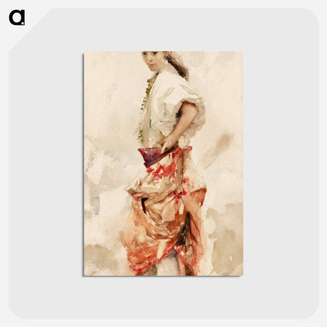 アートポストカード-Girl in Spanish Costume - ジョン シンガー サージェント Postcard.