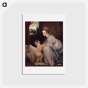 アートポストカード-Mrs. William Beresford and her Son John, later Lord Decies - ジョシュア レノルズ Postcard.