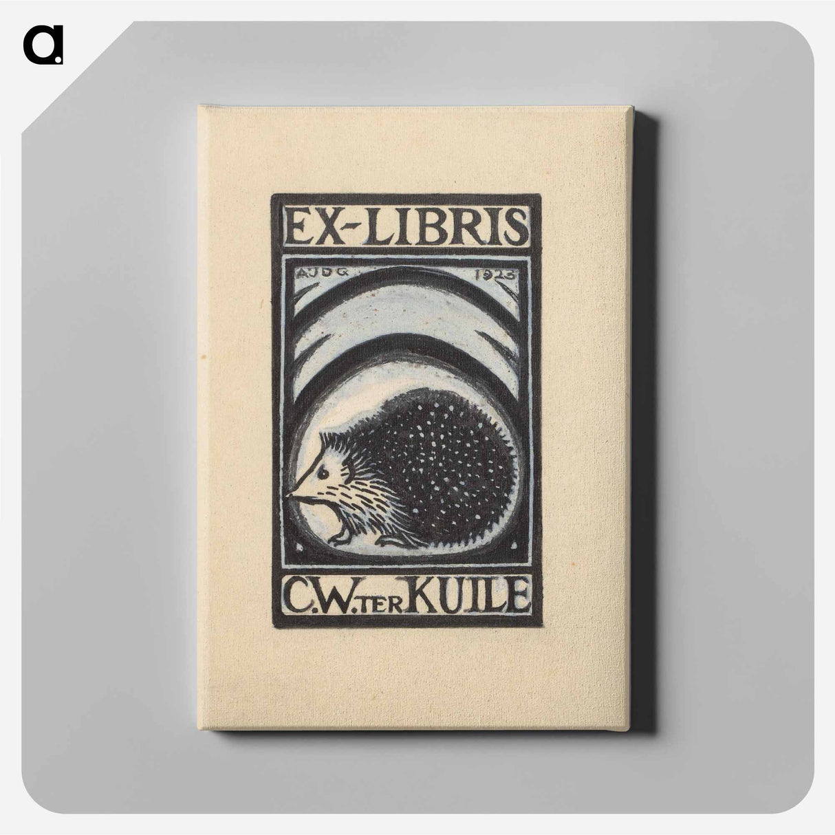 Ontwerp voor een ex libris van C.W. ter Kuile by Julie de Graag - ユリー デ フラーハ Canvas.