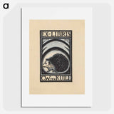 Ontwerp voor een ex libris van C.W. ter Kuile by Julie de Graag - ユリー デ フラーハ Poster.
