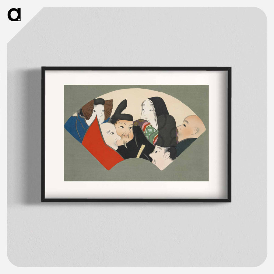 神坂雪佳「百々世草より 六歌仙」アートポスター