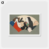 アートポストカード-Rokkasen from Momoyogusa–Flowers of a Hundred Generations - 神坂 雪佳 Postcard.