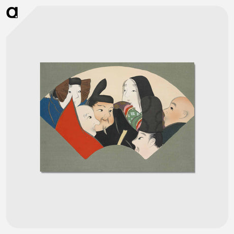 アートポストカード-Rokkasen from Momoyogusa–Flowers of a Hundred Generations - 神坂 雪佳 Postcard.